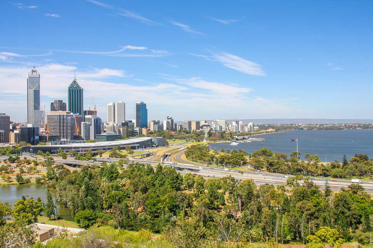 Perth City View from Kings Park - Professional Removalist Services